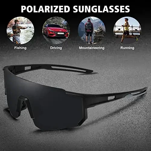 STORYCOAST Polarized Sports Sunglasses for Men Women,Driving Fishing Cycling Mountain Bike Sunglasses UV400 Protection - 6