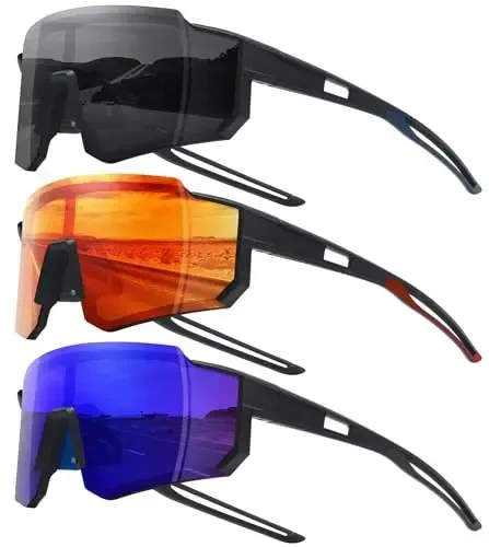 STORYCOAST Polarized Sports Sunglasses for Men Women,Driving Fishing Cycling Mountain Bike Sunglasses UV400 Protection - 1