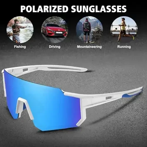 STORYCOAST Polarized Sports Sunglasses for Men Women,Driving Fishing Cycling Mountain Bike Sunglasses UV400 Protection - 5