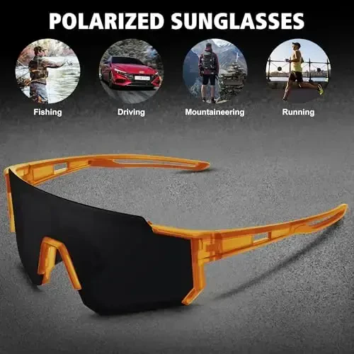 STORYCOAST Polarized Sports Sunglasses for Men Women,Driving Fishing Cycling Mountain Bike Sunglasses UV400 Protection - 5