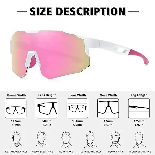 STORYCOAST Polarized Sports Sunglasses for Men Women,Driving Fishing Cycling Mountain Bike Sunglasses UV400 Protection - 3