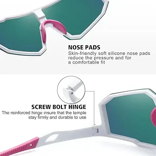 STORYCOAST Polarized Sports Sunglasses for Men Women,Driving Fishing Cycling Mountain Bike Sunglasses UV400 Protection - 4