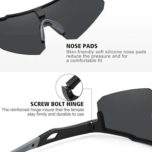 STORYCOAST Polarized Sports Sunglasses for Men Women,Driving Fishing Cycling Mountain Bike Sunglasses UV400 Protection - 4