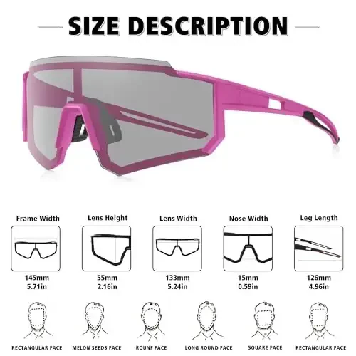 STORYCOAST Polarized Sports Sunglasses for Men Women,Driving Fishing Cycling Mountain Bike Sunglasses UV400 Protection - 4