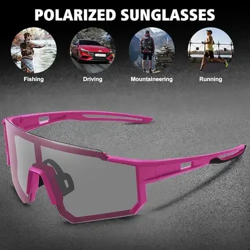 STORYCOAST Polarized Sports Sunglasses for Men Women,Driving Fishing Cycling Mountain Bike Sunglasses UV400 Protection - 6