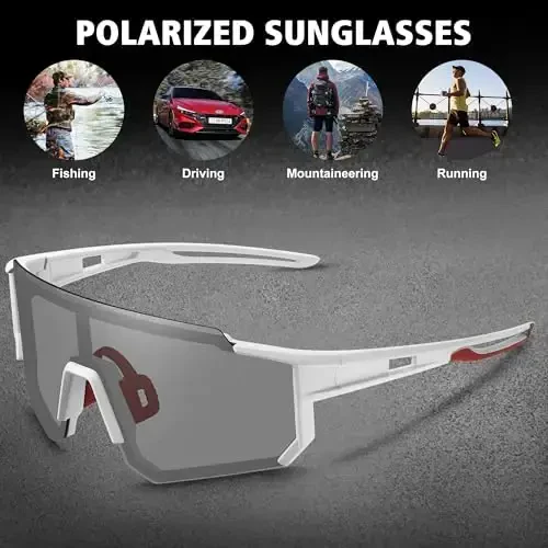 STORYCOAST Polarized Sports Sunglasses for Men Women,Driving Fishing Cycling Mountain Bike Sunglasses UV400 Protection - 6