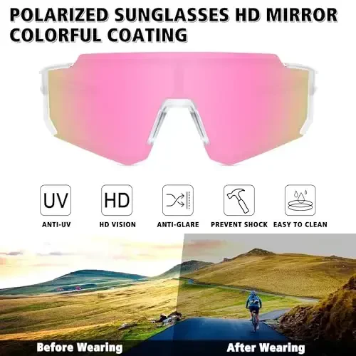 STORYCOAST Polarized Sports Sunglasses for Men Women,Driving Fishing Cycling Mountain Bike Sunglasses UV400 Protection - Modazone (1)