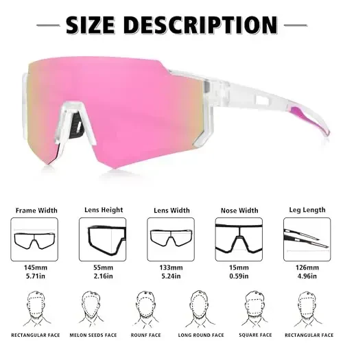 STORYCOAST Polarized Sports Sunglasses for Men Women,Driving Fishing Cycling Mountain Bike Sunglasses UV400 Protection - 3
