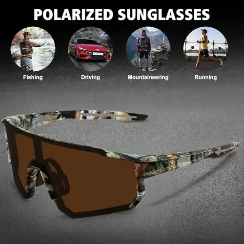 STORYCOAST Polarized Sports Sunglasses for Men Women,Driving Fishing Cycling Mountain Bike Sunglasses UV400 Protection - 5