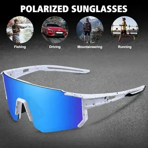 STORYCOAST Polarized Sports Sunglasses for Men Women,Driving Fishing Cycling Mountain Bike Sunglasses UV400 Protection - 5