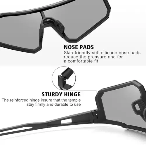 STORYCOAST Polarized Sports Sunglasses for Men Women,Driving Fishing Cycling Mountain Bike Sunglasses UV400 Protection - 5