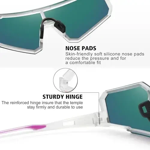 STORYCOAST Поляризованные спортивные солнцезащитные очки для мужчин и женщин, для вождения, рыбалки, велоспорта, горных велосипедов, защита от ультрафиолета UV400 - 4