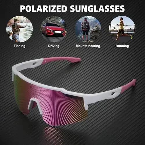 STORYCOAST Поляризованные спортивные солнцезащитные очки для мужчин и женщин, для вождения, рыбалки, велоспорта, горных велосипедов, защита UV400 - 6