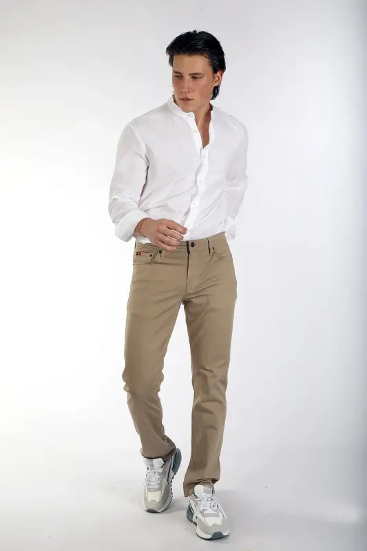 Stow 1 Men's Woven Trousers Beige-BEIGE - 1