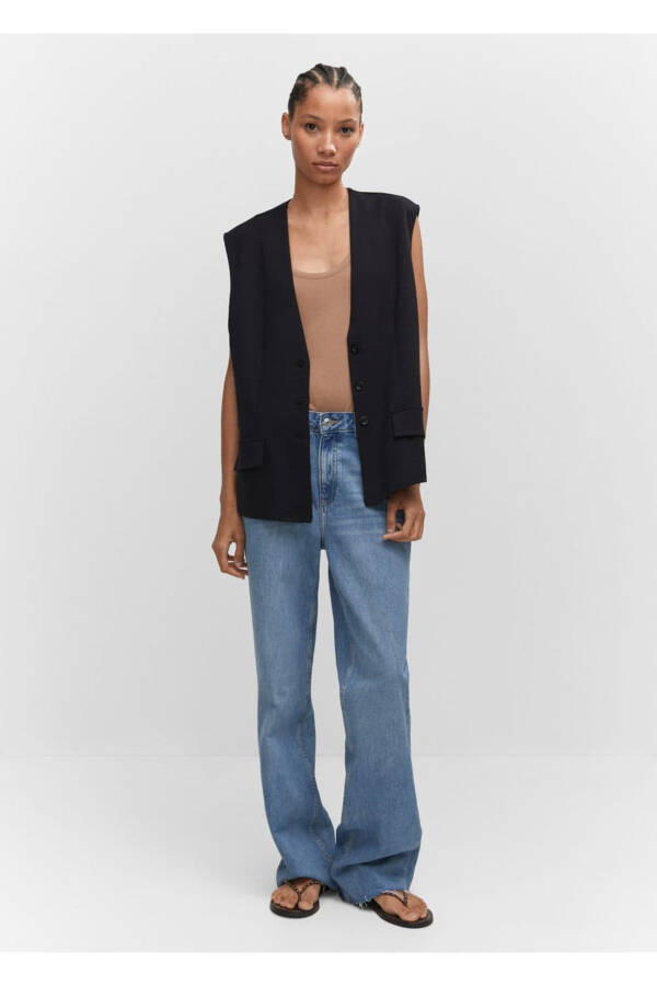 Straight Cut Oversized Vest - 2
