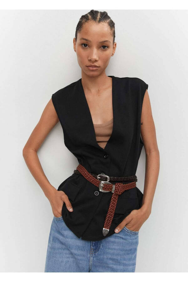 Straight Cut Oversized Vest - 7