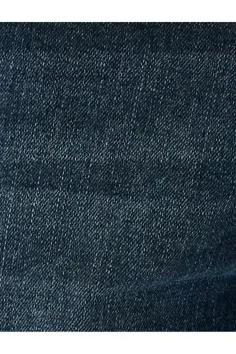 Straight Fit Cotton Jeans with Pocket Detail - 6