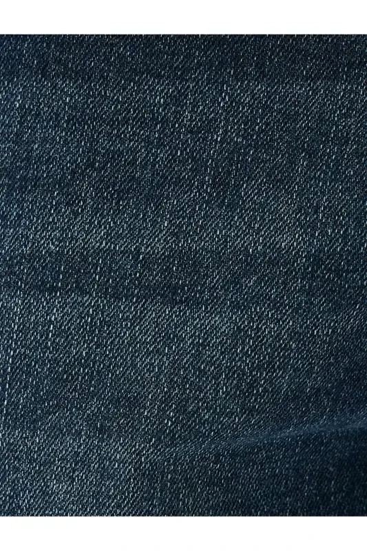 Straight Fit Cotton Jeans with Pocket Detail - 6