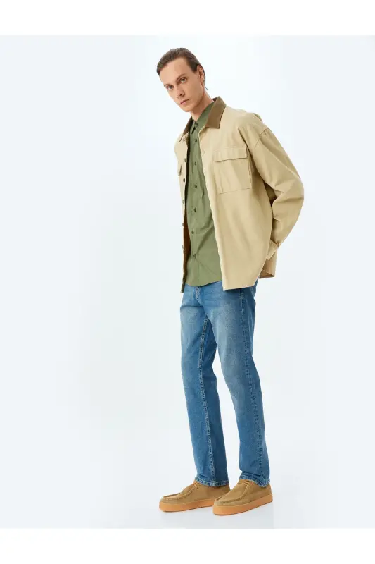 Straight Fit Kot Pantolon - Mark Jean-Koyu İndigo - 1