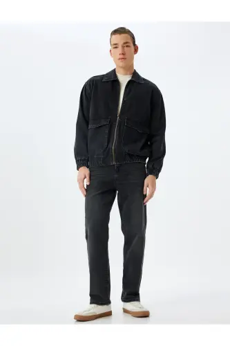 Straight Fit Kot Pantolon - Mark Jean - Siyah - 1