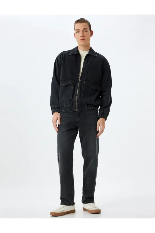 Straight Fit Kot Pantolon - Mark Jean - Siyah - 1
