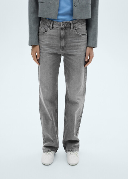 Straight fit mid-rise Miami jeans - Denim Grey - 11