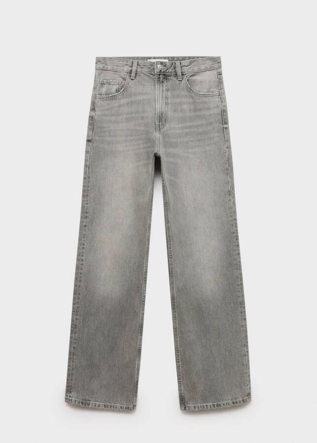 Straight fit mid-rise Miami jeans - Denim Grey - 6