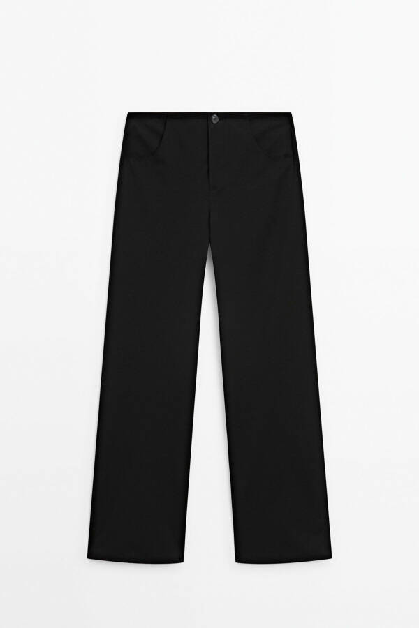 Straight fit pants with pockets - 12