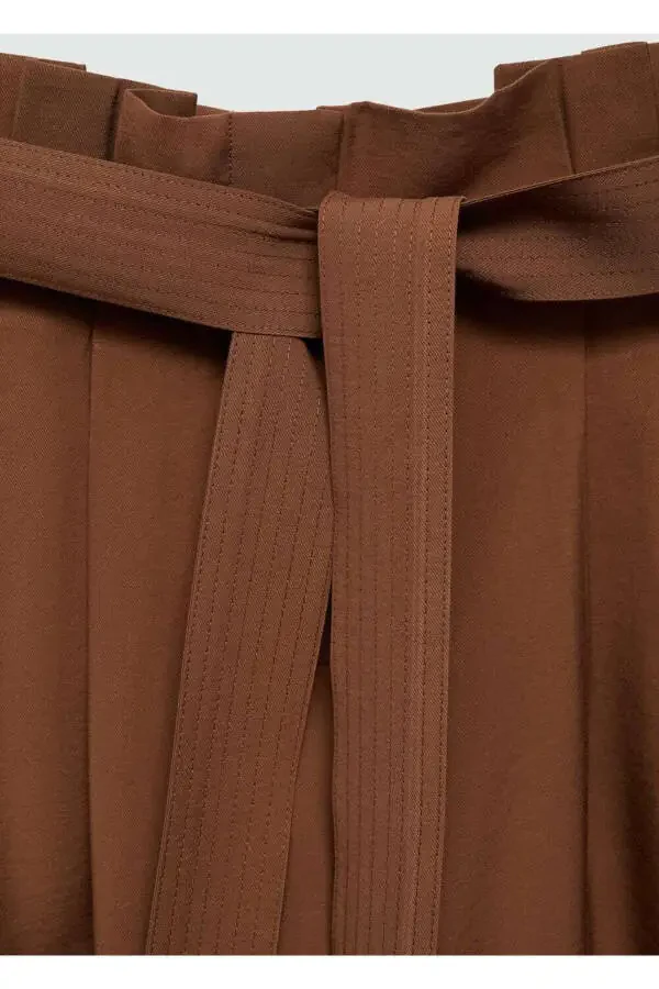 Straight-leg belted trousers - 5