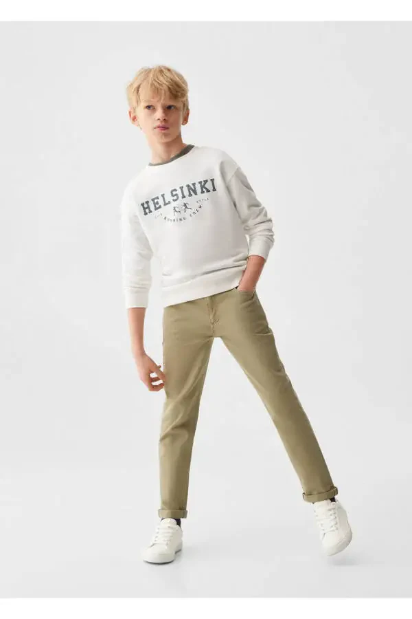 Straight Leg Cotton Pants - 2