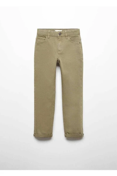 Straight Leg Cotton Pants - 3