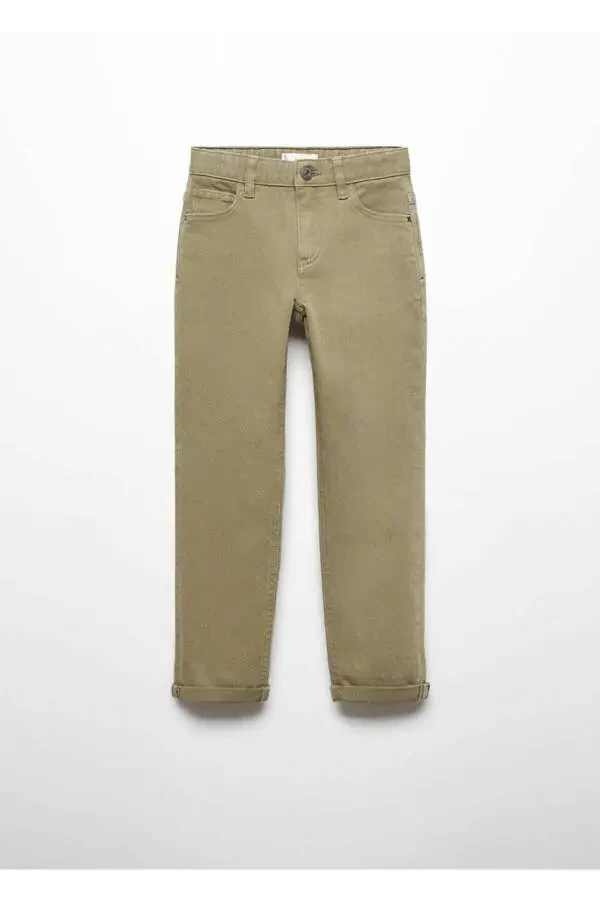 Straight Leg Cotton Pants - 3