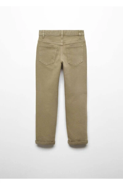 Straight Leg Cotton Pants - 4
