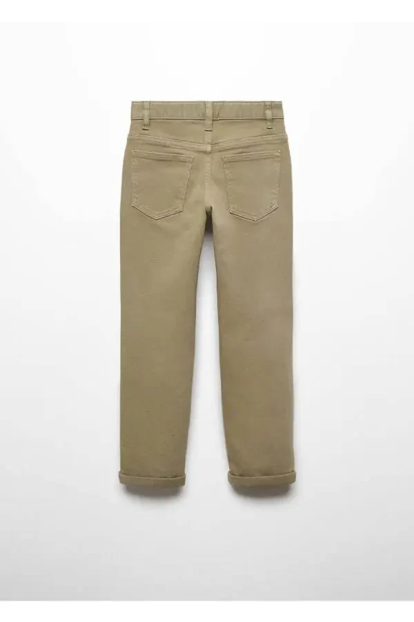 Straight Leg Cotton Pants - 4