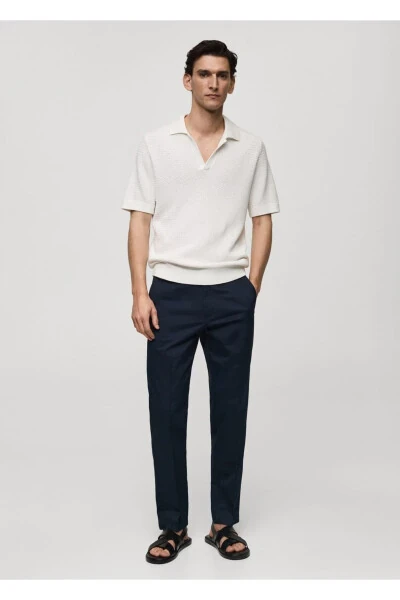 Straight leg cotton trousers - MANGO MAN (1)