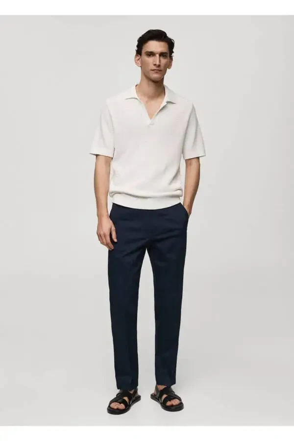 Straight leg cotton trousers - 2