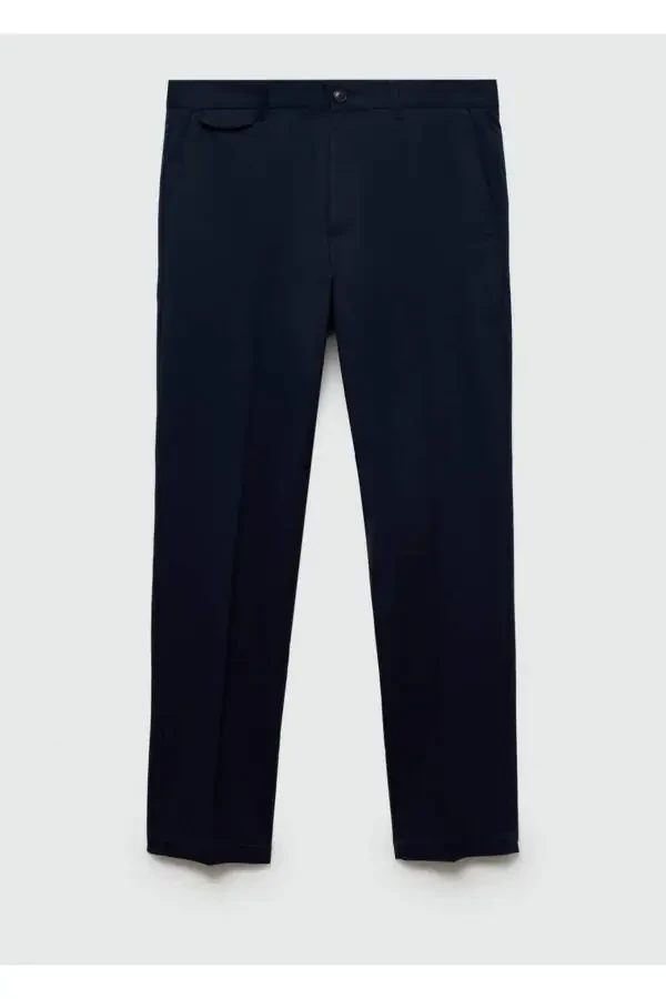 Straight leg cotton trousers - 3