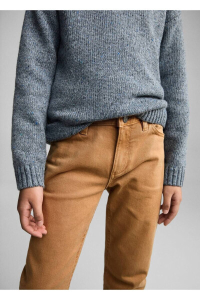 Straight leg cotton trousers - 5