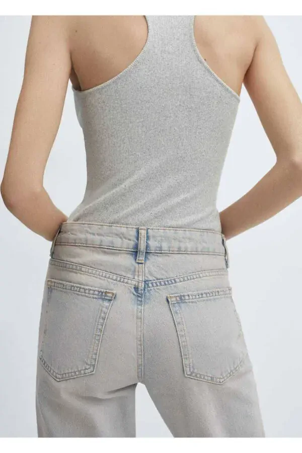 Straight leg cropped jeans - 5