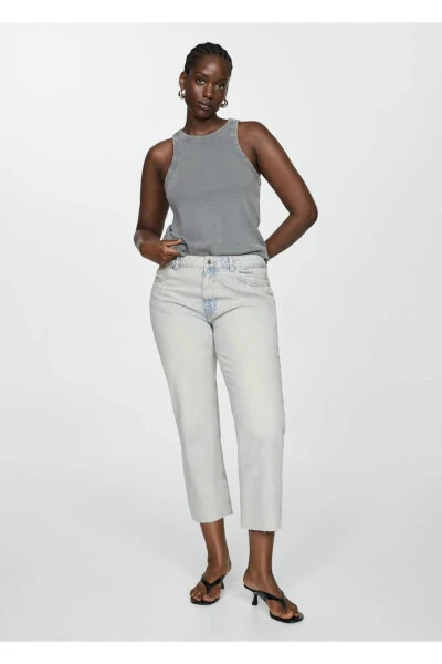 Straight leg cropped jeans - 6