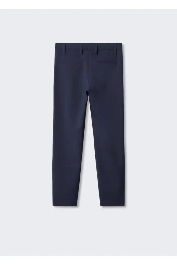 Straight Leg Fabric Pants - 2