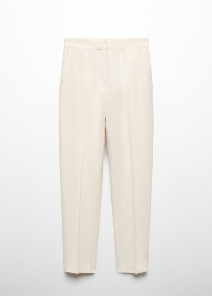 Straight leg fabric trousers - 1