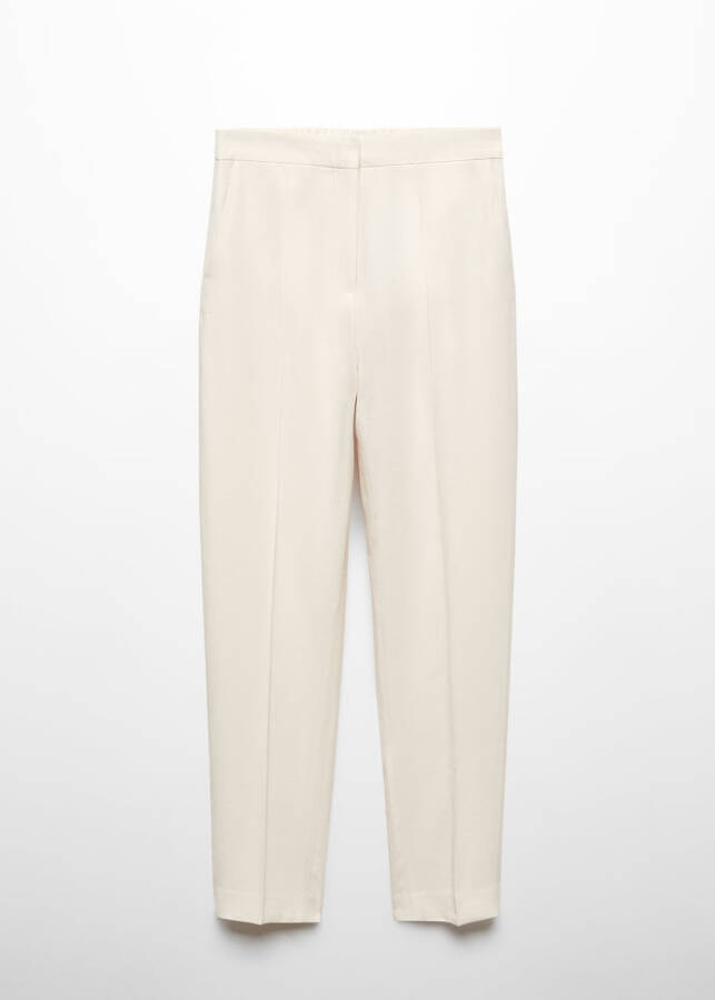 Straight leg fabric trousers - 1