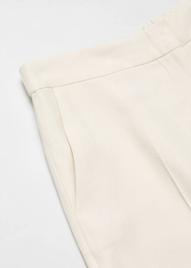 Straight leg fabric trousers - 7