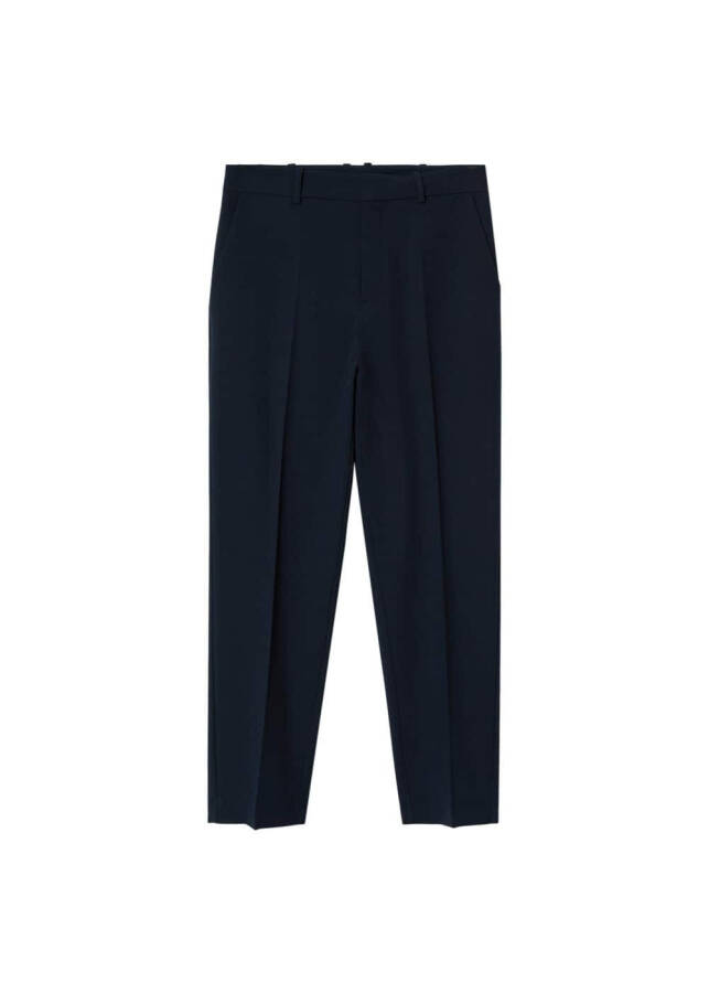 Straight leg fabric trousers - 12