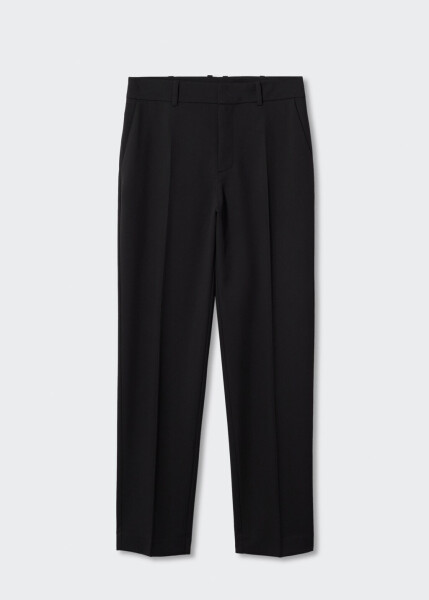 Straight leg fabric trousers - 3