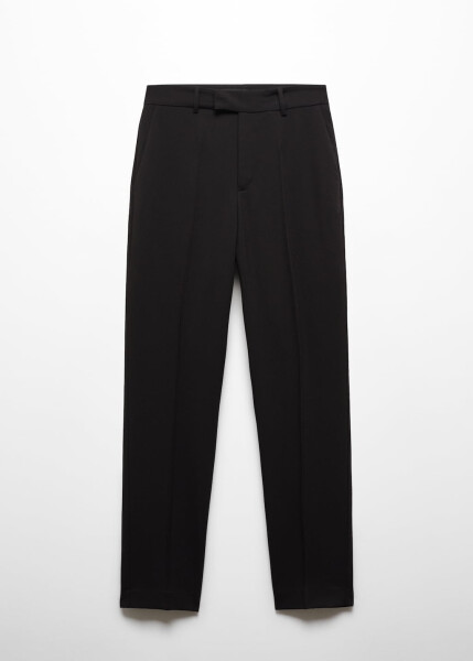 Straight leg fabric trousers - 1