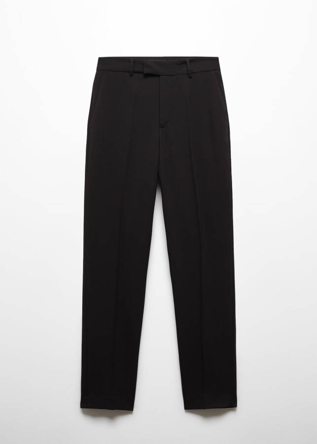 Straight leg fabric trousers - 1