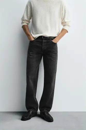 STRAIGHT LEG JEAN - Charcoal - ZARA (1)