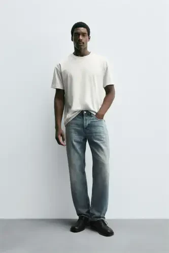 STRAIGHT LEG JEAN-FADED BLUE - 5